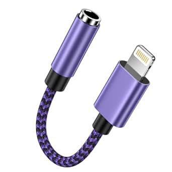 Haoano Lightning auf 3,5 mm Kopfhöreranschluss Adapter,iPhone Kopfhörer Stecker Adapter Adapter Lightning auf Klinke,Aux zu L ightning Kompatibel für iPhone14/12/11/XS/XR/X /8, i Pad Pro/Mini,Headset