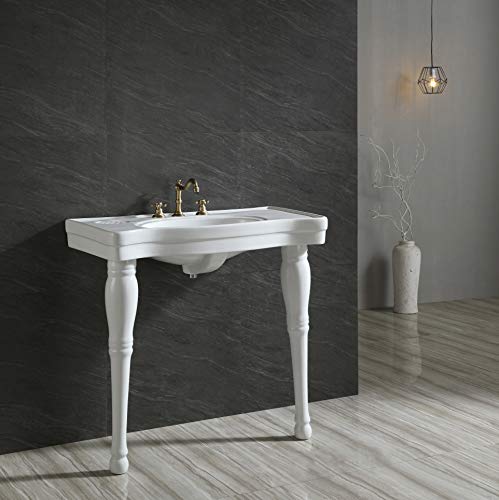 Elements Of Design Vpb1368 Kingston Brass Imperial Console Sink, White #TOP5