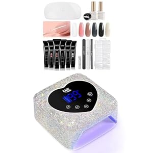 GAOY Poly Gel Nail Kit with U V Light Starter Kit and Cordless UV Light for Gel Nails