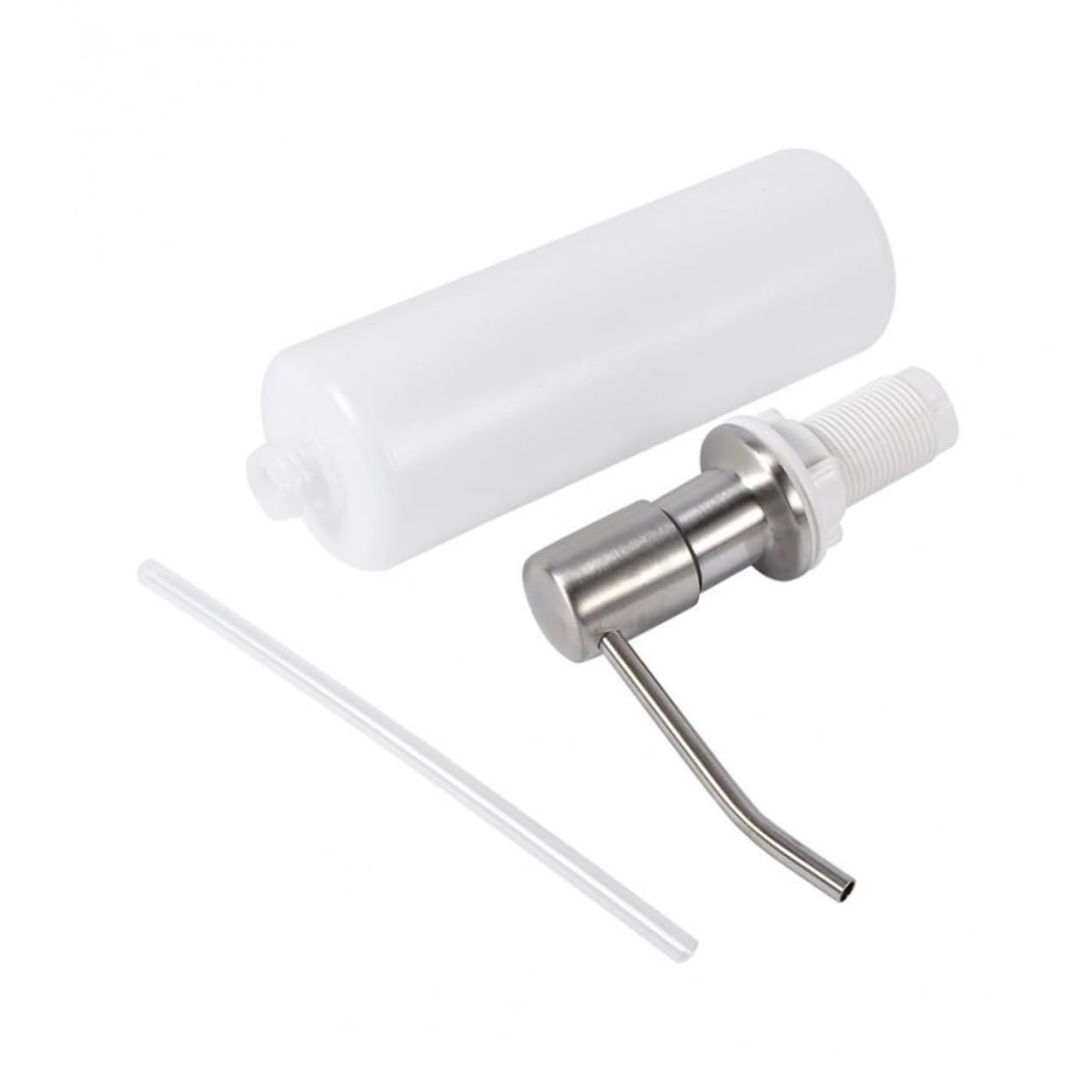 Housoutil 2pcs Soap Dispenser Liquid Pump Kitchen Bottle Bathroom Sink Foam Dish White