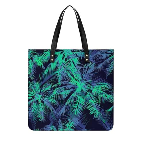 Sac shopper Palmier 39x39cm grand tote bag à bandoulière pour femme