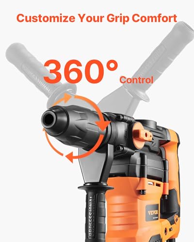 Image of VEVOR 1-9 /16 Inch SDS-Max Rotary Hammer Drill, 13Amp Corded Drills, Heavy Duty Chipping Hammers w /Vibration Control & Safety Clutch, Electric Demolition Hammers Variable Speed, Power Tool For Concrete