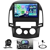 4+128G Android Autoradio Bildschirm für Hyundai i30 2006-2011 Wireless Carplay, Autoradio mit Navi 9 Zoll Incell Bildschirm Android Auto/FM/RDS/Rückfahrkam