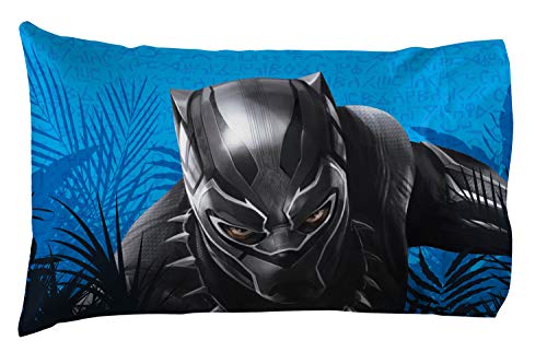 Marvel Black Panther 1 Pack Pillowcase - Double-Sided Kids Super Soft Bedding (Official Marvel Product)