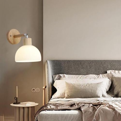 Lámpara de pared de madera recargable para iluminar zonas sin enchufes 3