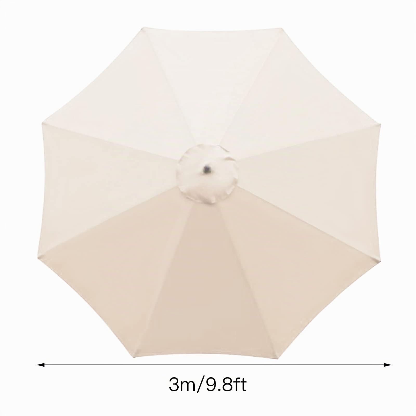 Leww Auvent de rechange pour parasol de terrasse de 3 m avec 8 baleines