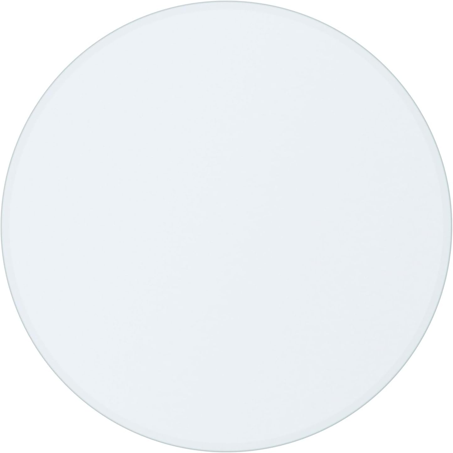 36'' Round Clear Tempered Glass Tabletop with Beveled Edges