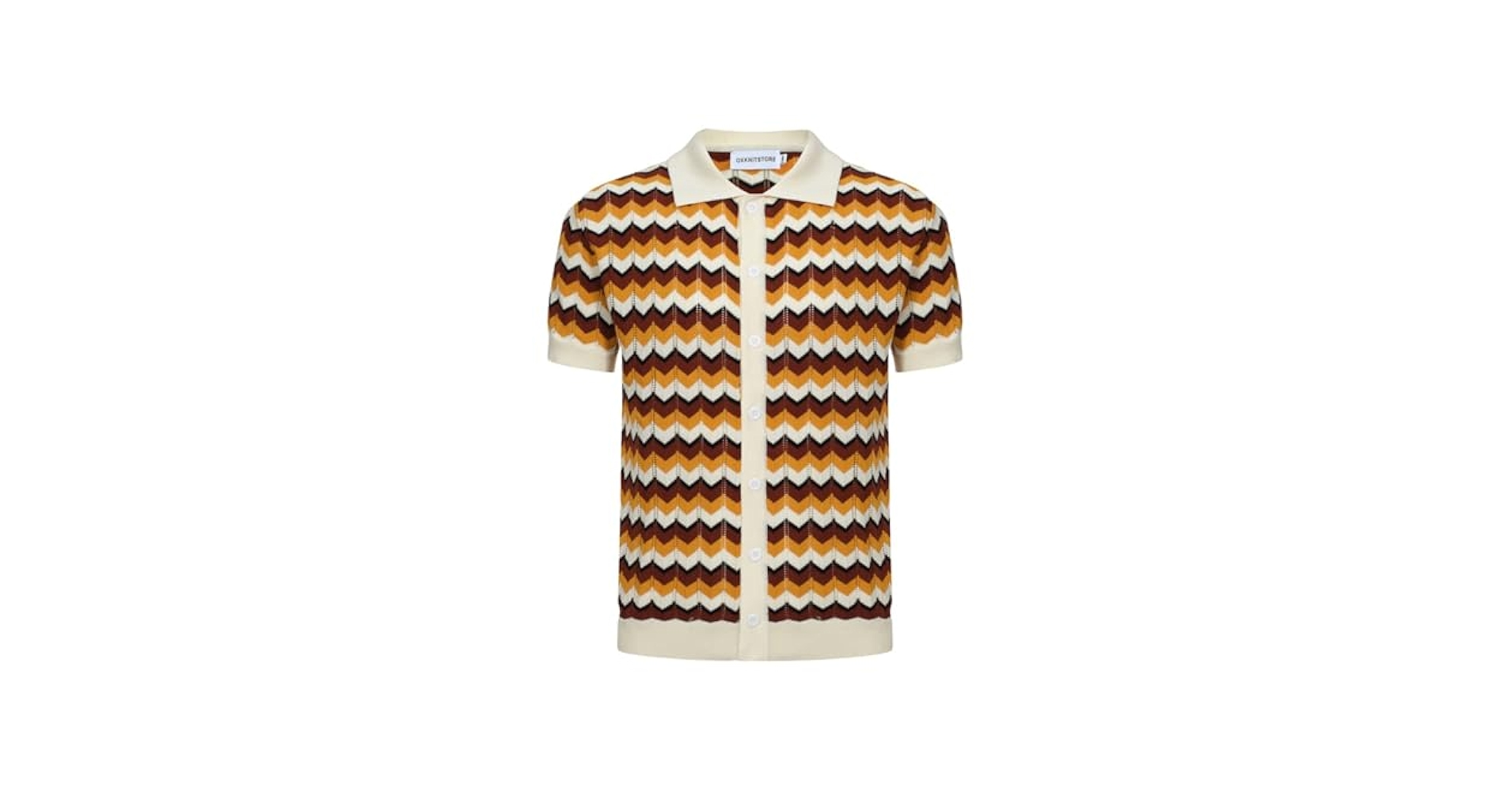 Amazon.com: OXKNIT Men Knit Polo Shirts Short Sleeve 1960s