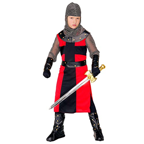 W WIDMANN MILANO Party Fashion - disfraz de caballero medieval negro, disfraz de cruzado, soldado, disfraces de carnaval