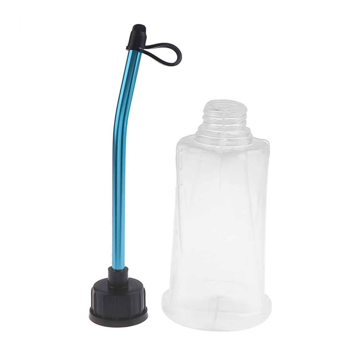 Laroal Fuel Filler Oiler Oil Bottle White 250cc 250ml Plastic Refill Bottle And Aluminum Bottle Straw For Rc Full Scale Model Car - Image 2
