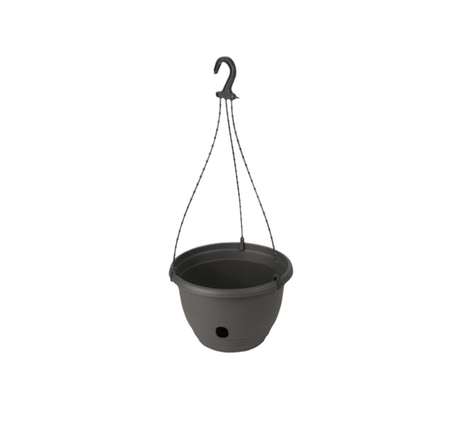 JUAKSQZYI Plastic Hanging Flower Pots Round Hanging Wall Planter Flower Pot Container, for Home Balcony Garden Decor(Grey)
