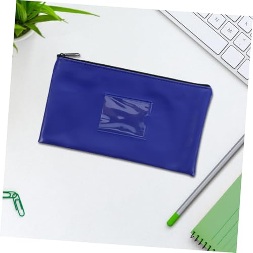 Gadpiparty 2Pcs Utility Zipper Bag with Window for Money Checks and Storage Stylish PU Leather Cash Wallet with Card Holder for Organizing Coins and Receipts4