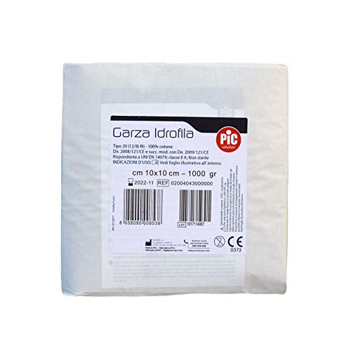 Pic Solution Gasa de Corte Pesado, 10 cm Longitud x 10 cm Anchura 1000 g