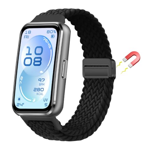 [LanQii] �o���h �p�� HUAWEI Band 11 Pro/�p��HUAWEI Band 11 / NFC / 11 Pro Aluminum Edition �Ή� �����x���g �i�C���� �o���h �҂ݍ��� ���C�z�����t�� �X�|�[�c�p �e�͐� ����