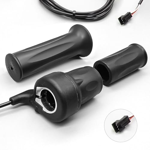電動自転車右ハンドル 20倍半回転スロットル 24V 36V 48V 60V 72V 防水/SMコネクタ Eバイクまたは電動スクーター用(20X Right handle SM)