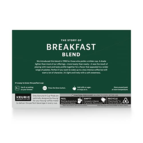 Starbucks Medium Roast K-Cup Coffee Pods — Breakfast Blend For Keurig Brewers — 1 Box (10 Pods) #TOP6