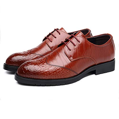 Zapatos Oxford de cuero con cordones para trajes de negocios formales