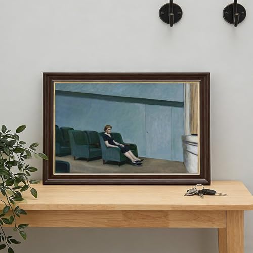 Impression sur toile Edward Hopper Intermission cadre mural bureau 20x30 - 7