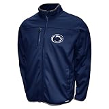2Bhip NCAA Penn State University Adult Mens College Navy Blue Mock Neck Softshell Full Zip Coat Jackets