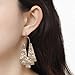 Vintage Ethnic Tribal Earrings Antique Carving Moon Sliver Gold Fashion Boho Statement Hook Dangle Earrings Gifts for Women