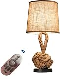 Lámpara decorativa de mesa de hierro forjado de cáñamo de estilo vintage, aspecto elegante que realza la belleza de su hogar. La pantalla está hecha de cuerda de cáñamo. El aspecto minimalista y la iluminación suave crean un ambiente cálido y femenino. Cuerda de cáñamo tejida a mano, materias primas de alta calidad, cubierta de lino tejida, respetuosa con el medio ambiente y saludable, de alta calidad, alta transparencia y suavidad.