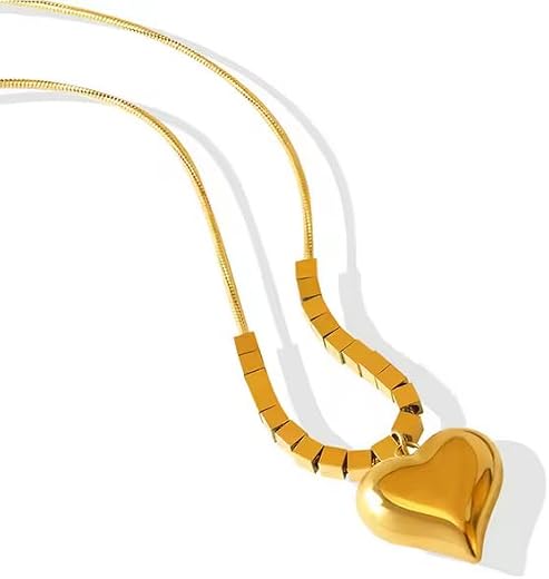 VARNEEKA 18k Gold-Plated l Heart Lock Pendant Necklace | Gift for Girls & Women