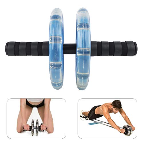 Fitness Roller con Rodamientos, Ejercitador Abdominal de Rueda Doble con Cinta de Resistencia, Ruedas ABS Silenciosas y Manijas Anti-deslizantes de Espuma para Adelgazar la Cintura en Casa miniatura 3