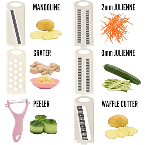 Mandoline-Slicer-for-Kitchen-Slicer-Vegetable-Cutter-5-In-1-Veggie-Slicer-Potato-Slicer-waffle-fry-cutter-Hot-Swap-Mandolin-with-Peeler-for-Vegetables-Carrot-Shredder-Cucumber-Slicer