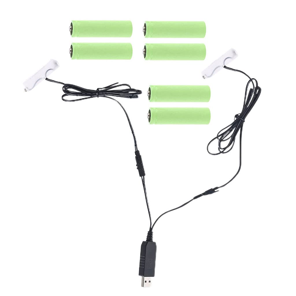 Elnwnnkc 2in1 AA Battery - USB Power Supply Replace 1-4pcs1.5V AA Batteries for Clock Camera Torch