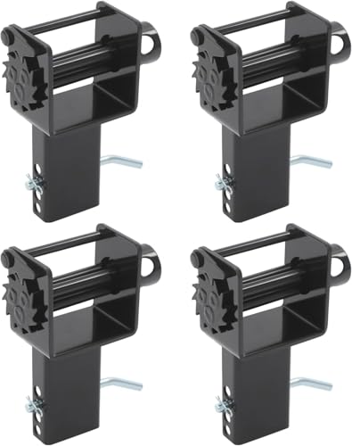 Open Deck Trailer Winch Stake Bed Winch Removable Pocket Winches (5,400lbs Rated) (4)