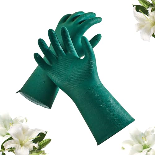Vgo... Extra Long Gardening Gloves,Double-layer,Waterproof,Slip-Resistant,Chemical-Resistant Glove for Gardening,Outdoor Work(TP1117)