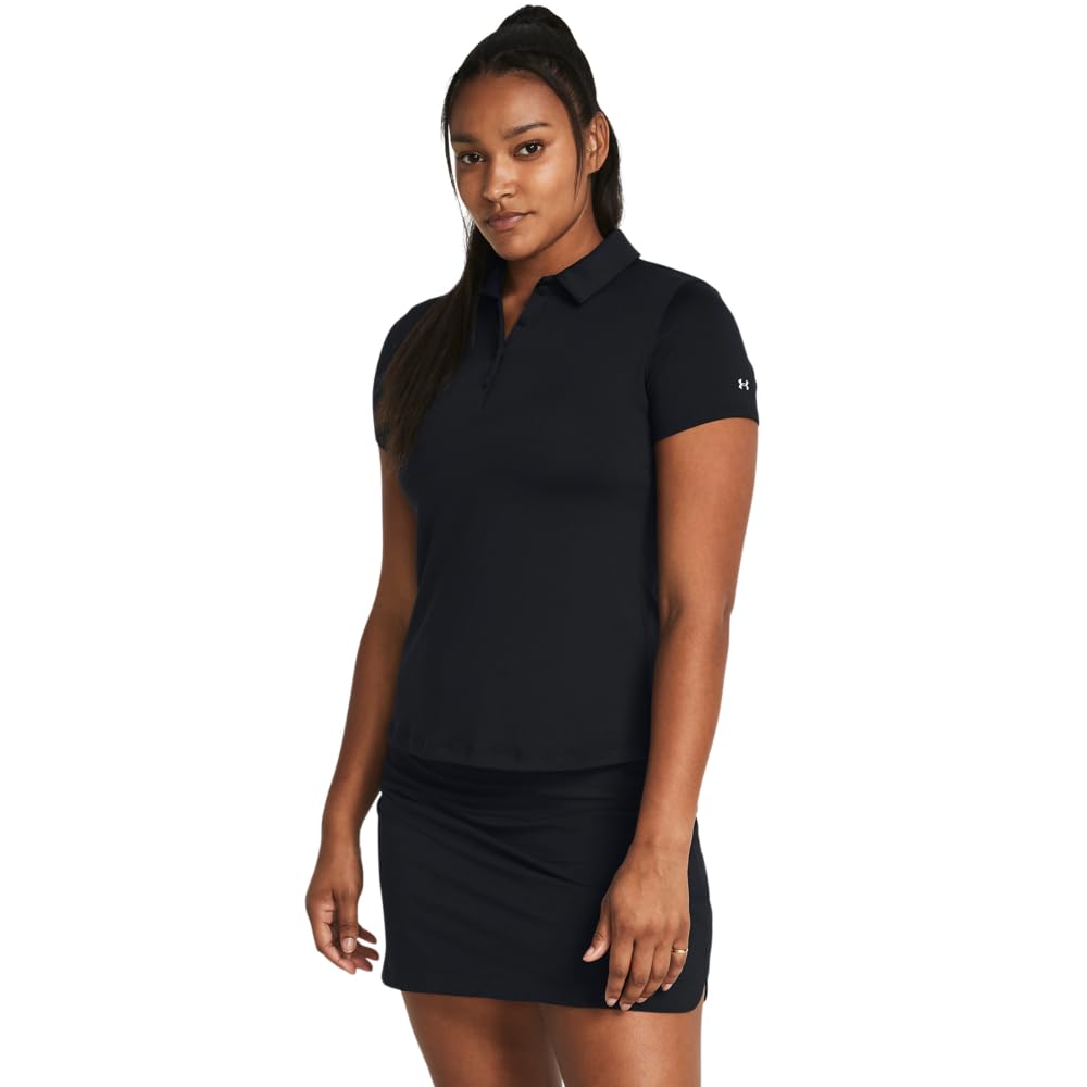 UNDER ARMOUR Womens Golf Playoff Polo, Black, Size S, Women