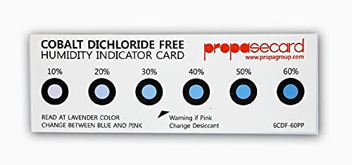 Indicatori di umidità reversibile Propasecard - RH % 10-20-30-40-50-60 - Pack 50 unità