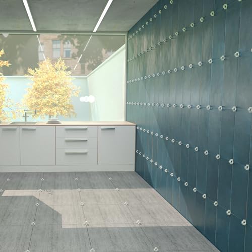 Fliesenkreuze 1 mm, 2 mm, 3 mm, 5 mm 4 in 1, Box 125 Stück Fliesenabstandshalter