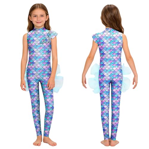 Combinaison de plage fille sirène maillot de bain sans manches piscine