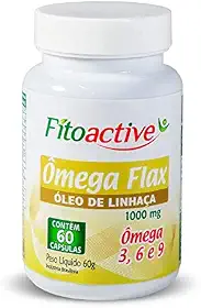 Óleo De Linhaça 1000 MG 60 Cápsulas Ômega 3 6 9 Fitoactive