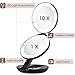 KEDSUM Upgraded Rechargeable Travel Makeup Mirror with Light, 1X/10X Magnifying Mirror with Light, Compact Travel Mirror with LED Lighted, Double Sided Folding Vanity Mirror, Daylight, Portable