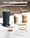 SIMPLETASTE Milk Frother, 4-in-1 Electric Milk Steamer, Automatic Warm and Cold Foam Maker and Milk Warmer for Latte, Cappuccinos, Macchiato(Dark Blue)