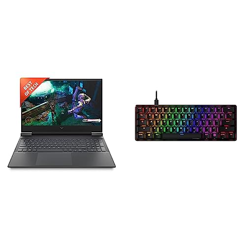 Image of HP Victus Gaming AMD Ryzen 5-5600H Processor 16.1 inch(40.9 cm) FHD Gaming Laptop & Alloy Origins 60 Aqua Switch