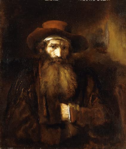 Poster Rembrandt un vieil homme barbu 50x70 cm sans cadre pour salon