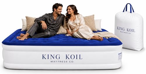 King Koil 16' Full Air Mattress with Built-in High-Speed Pump...