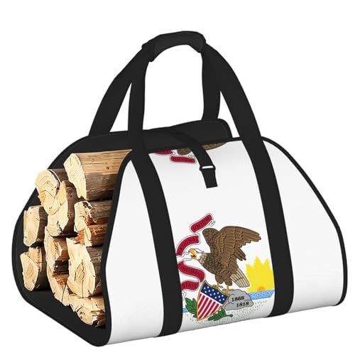 Sac de transport de bois de chauffage Illinois robuste anti-déchirure