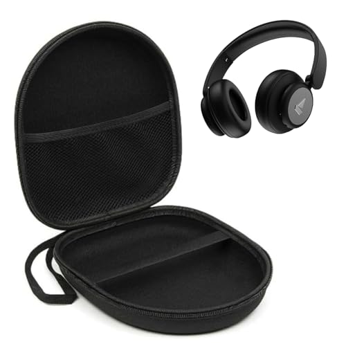 Image of Sounce Hard EVA Protective Travel Case for Boat Rockerz 450, 450 Pro, 425, 410, 370 Bluetooth On-Ear Headphones - Shockproof, Dustproof, Durable Headphone Carrying Pouch (Black)