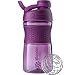BlenderBottle SportMixer Twist Cap Tritan Grip Shaker Bottle, 20-Ounce, Plum