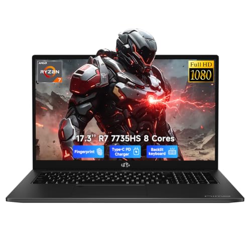 Image of NIMO 17.3 inch Light-Gaming-Laptop, 8 Cores AMD R7 32GB DDR5 5600MHz 1TB SSD
