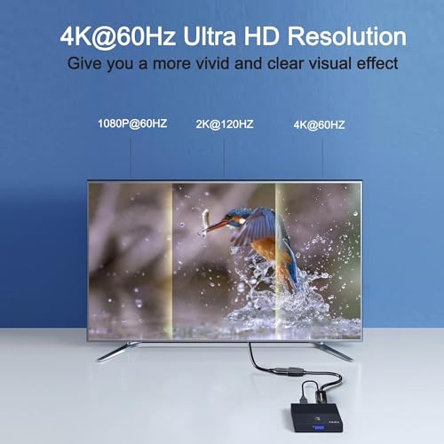 Image of SANCY HDMI to DP Adapter /Converter 4K 60Hz HDMI Male to DisplayPort Female for PC Laptop