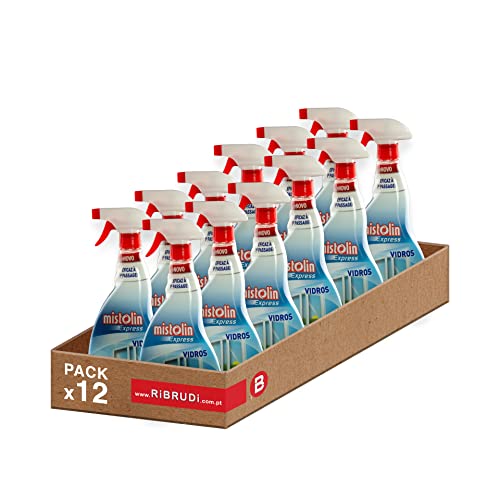 Ribrudi, Limpia cristales en aerosol, limpiacristales sin rayas, elimina eficazmente la grasa y la suciedad Mistolin Express 750ML (12)