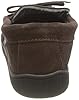 DUNLOP - Mens Real Suede Leather Faux Sheepskin Fur Plush Fleece Lined Moccasin Slippers - Memory Foam - Rubber Sole - House Bedroom Indoor (9 UK, Dark Brown) #2