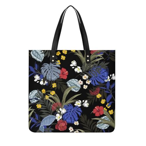 Sac shopper de voyage grand cabas femme à fleurs pour la plage