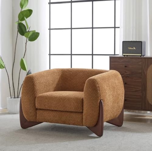 Image of Modern Classic 5 Seater Sofa Couch Fabric & Velvet Tufted Chesterfield Sofa Living Room and Office (Boucle Mustard 3+1+1) | Premium Material